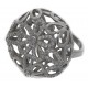 Ring in silver openwork daisy zircons