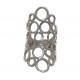 Ring elongated openwork in silver