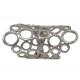 Ring elongated openwork in silver