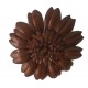 Brooch daisy flower in leather 
