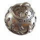 Pendant ball angel caller in sterling silver 6 cm diameter