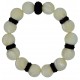 Bracelet of Mother of pearl and black central fine crystal